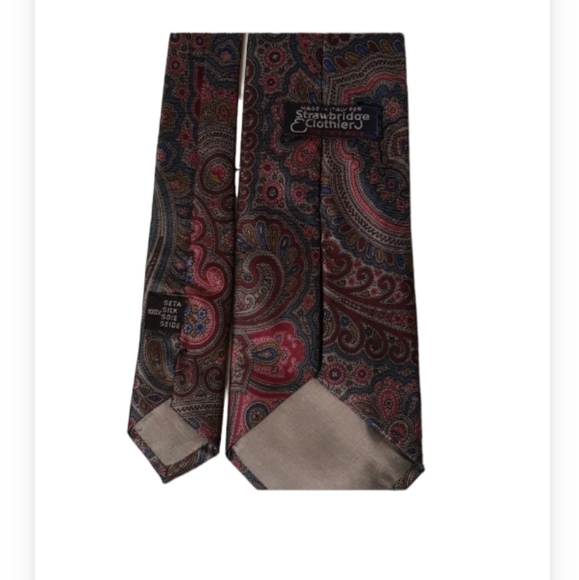 Vintage Strawbridge Clothier Paisley Grey Tie 54 x 3.5 - Picture 3 of 3